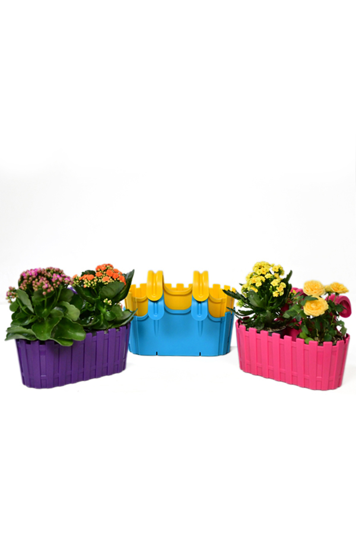 Πολύχρωμο – Πλάτος 29 cm × Ύψος 18,5 cm – Πλαστική Μπαλκονόσκαλα με Εύκολη Ανάρτηση 3 Λίτρων - Image 3