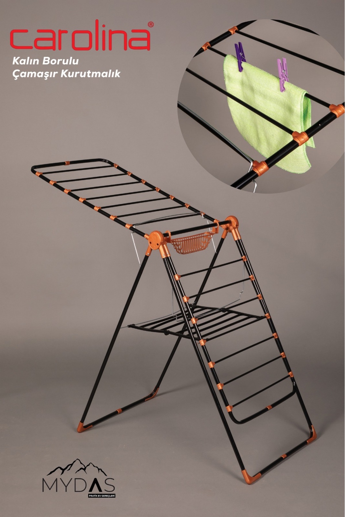 Μαύρο – Σετ σιδερώστρας με ανθεκτικό σκελετό - Image 3