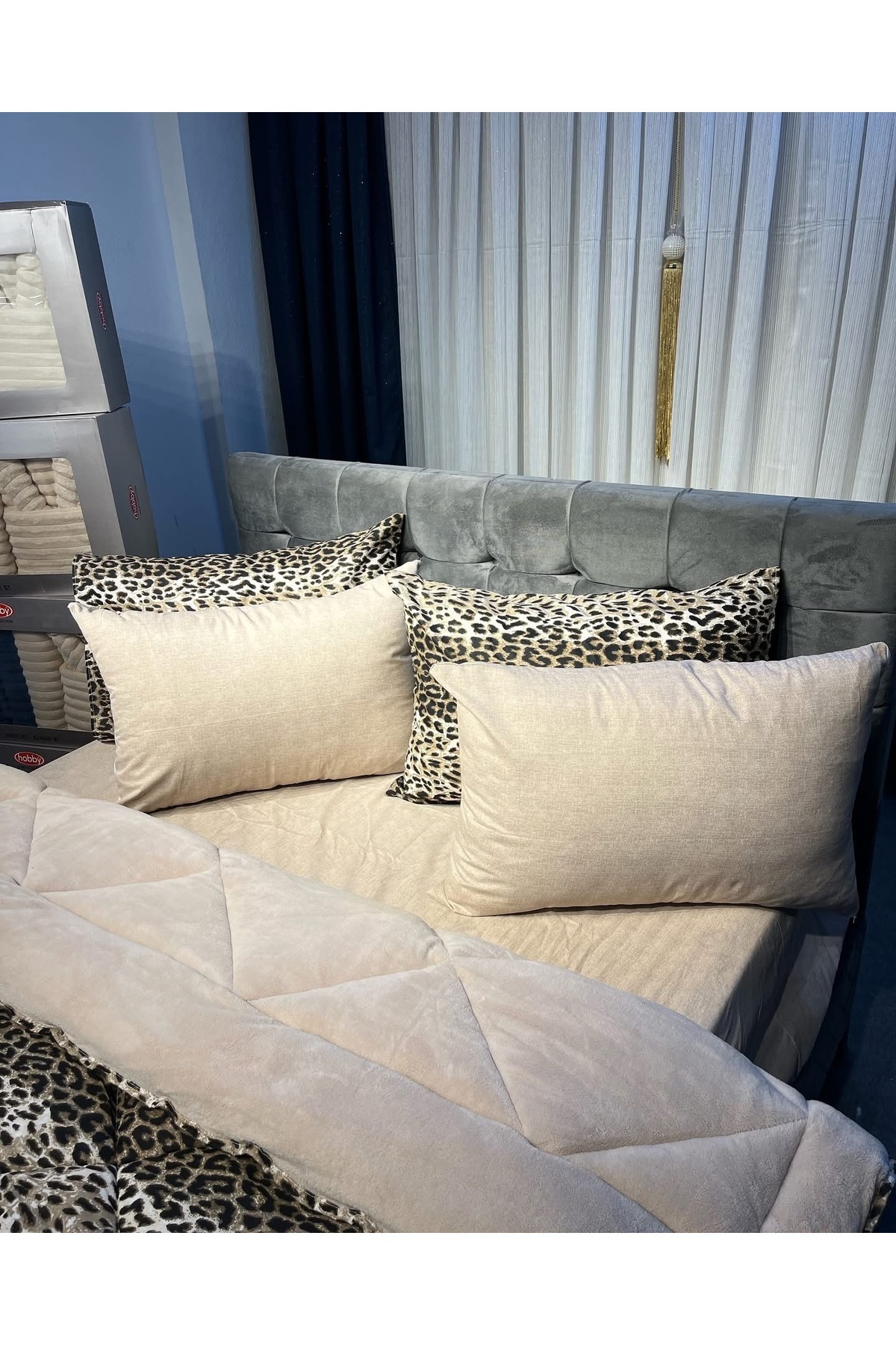 Σετ ύπνου διπλής όψης με εθνογραφικό σχέδιο και υφή για διπλό κρεβάτι - Image 16