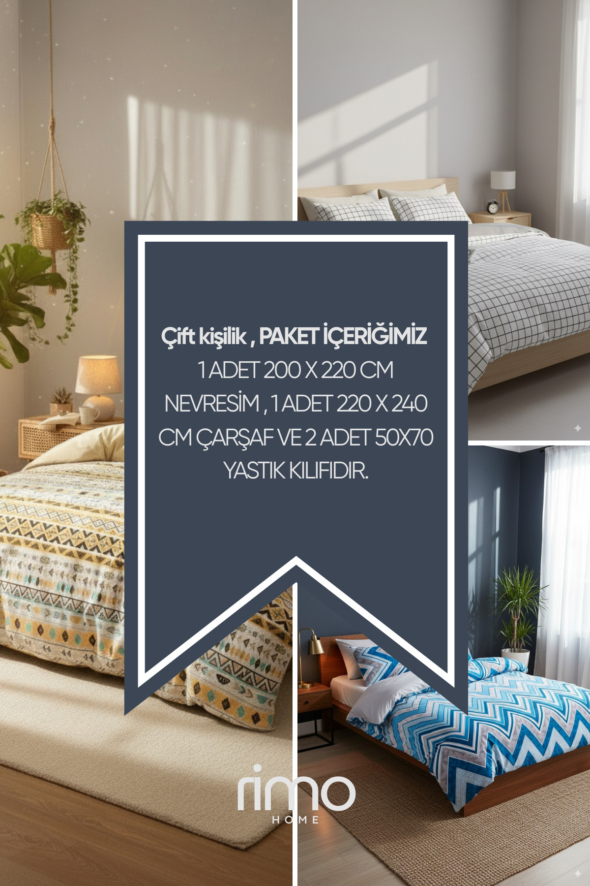 Διπλής Όψης Σετ Παπλωματοθήκης Βαμβακερό - Image 5