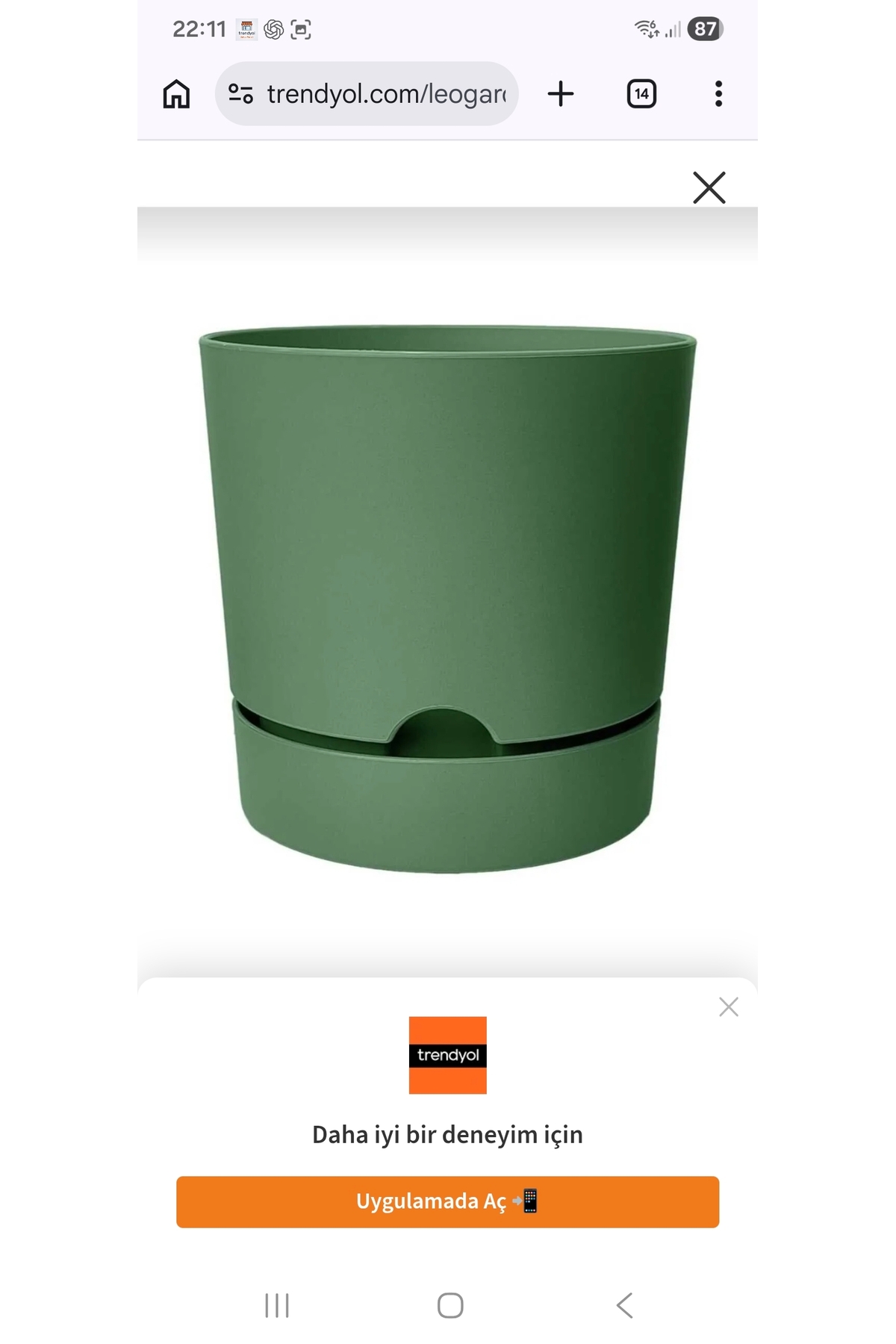 Πράσινο – 24,5 cm × 23 cm – Πλαστική γλάστρα με πιατάκι 9 λίτρων - Image 5
