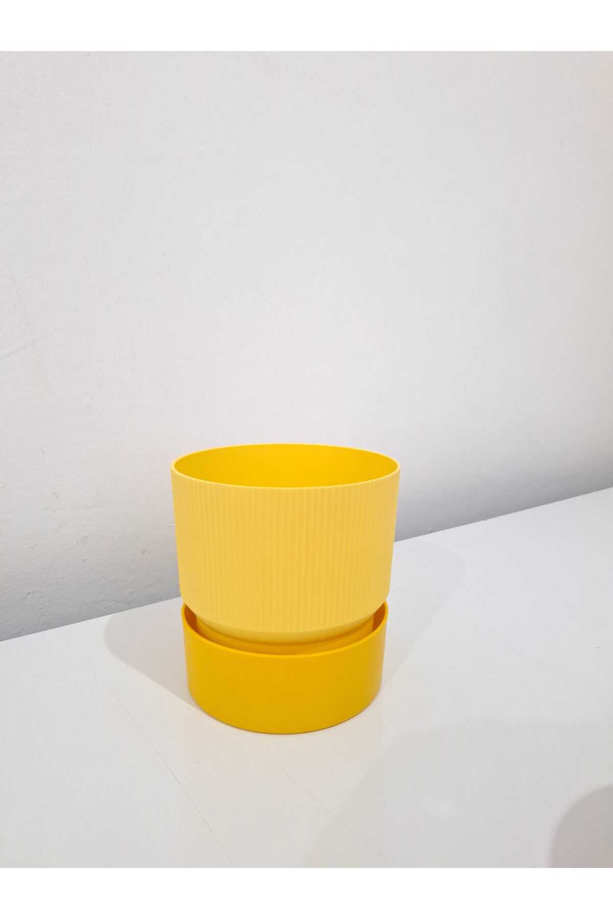 Σαφράν – 17 cm × 17 cm – Σετ 3 Πλαστικές Γλάστρες Διπλού Χρώματος - Image 3